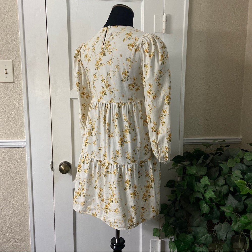 Reformation Beckett Babydoll Long Sleeve Flowy Floral Dress - Picture 8 of 12